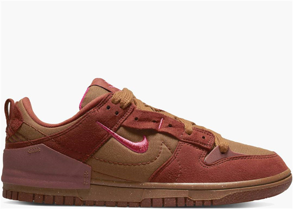 Women's Dunk Low SB Brown/Red Shoes 0109